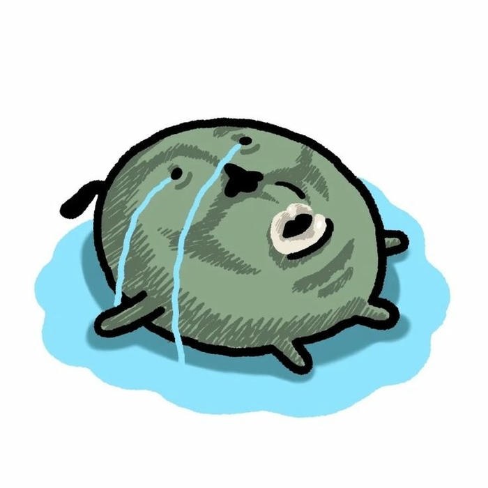 Meme buồn sinh vật lạ nằm sấp khóc lóc thảm thương