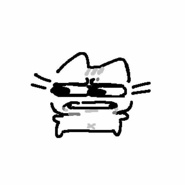 Meme sợ hãi mèo vẽ tay nét đơn giản run rẩy