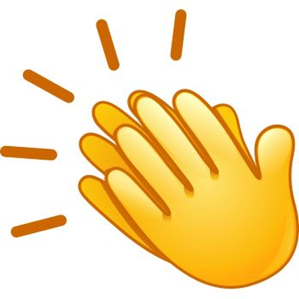 Meme vỗ tay biểu tượng hai bàn tay vàng hoạt hình