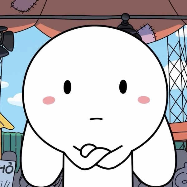 Thỏ bảy màu cute chống cằm suy tư điều gì đó