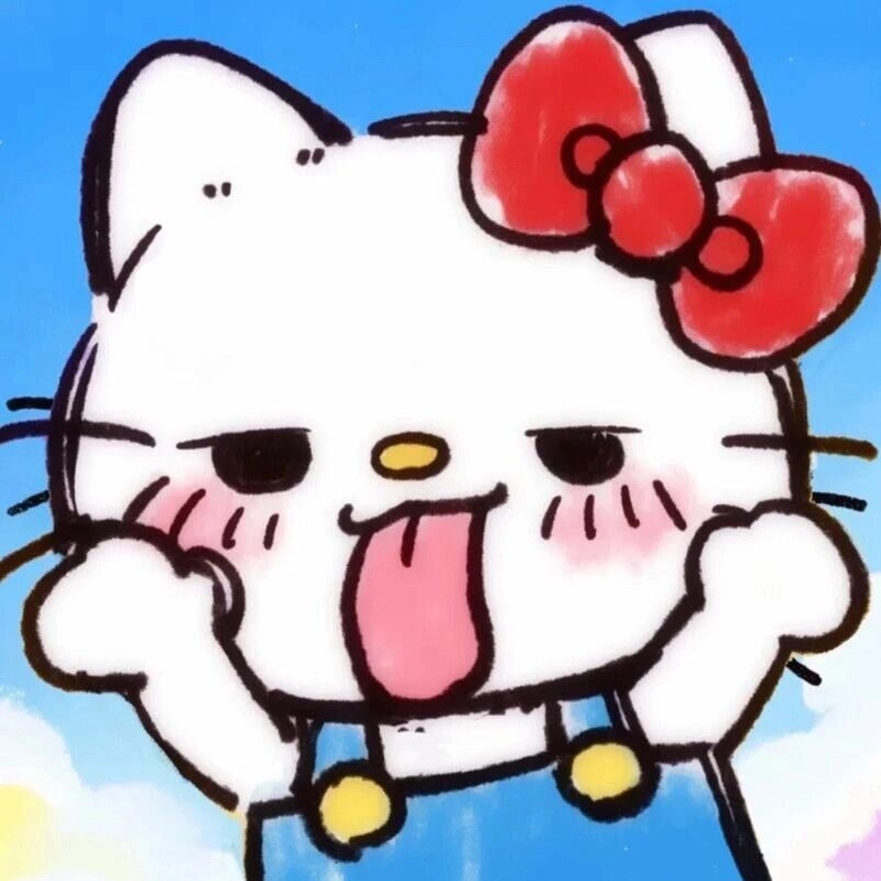 Tranh vẽ Hello Kitty cute cực dễ thương