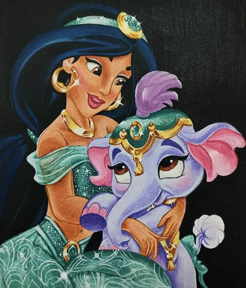 Tranh vẽ công chúa dễ thương trong thế giới cổ