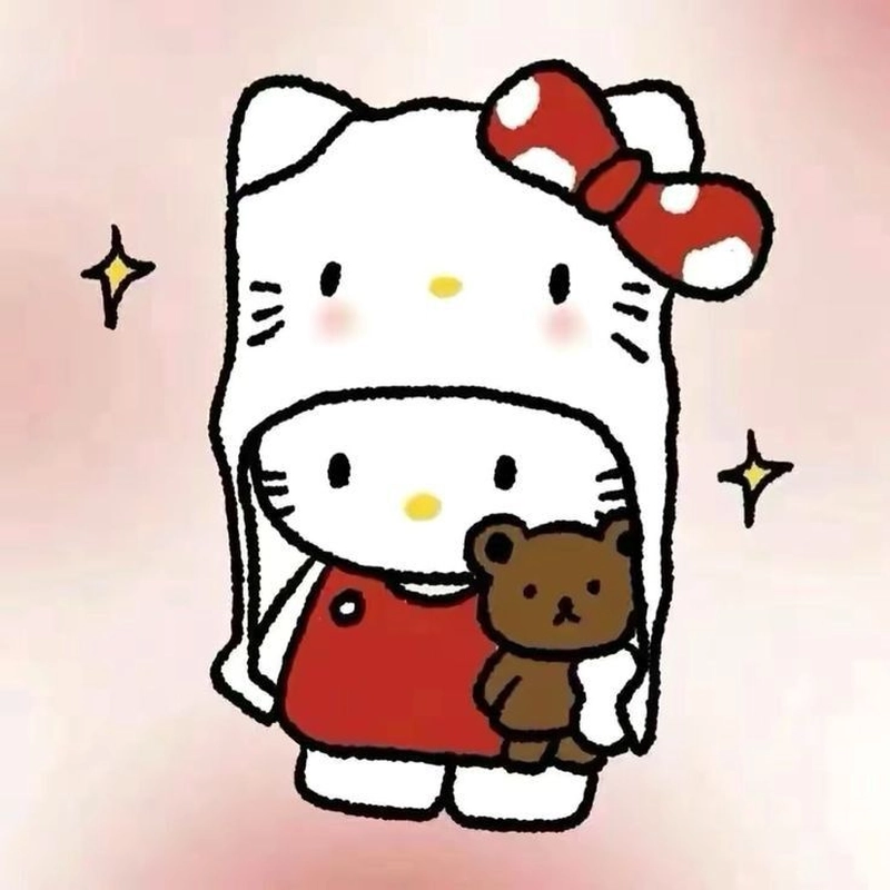 Tranh vẽ cute Hello Kitty phong cách mới