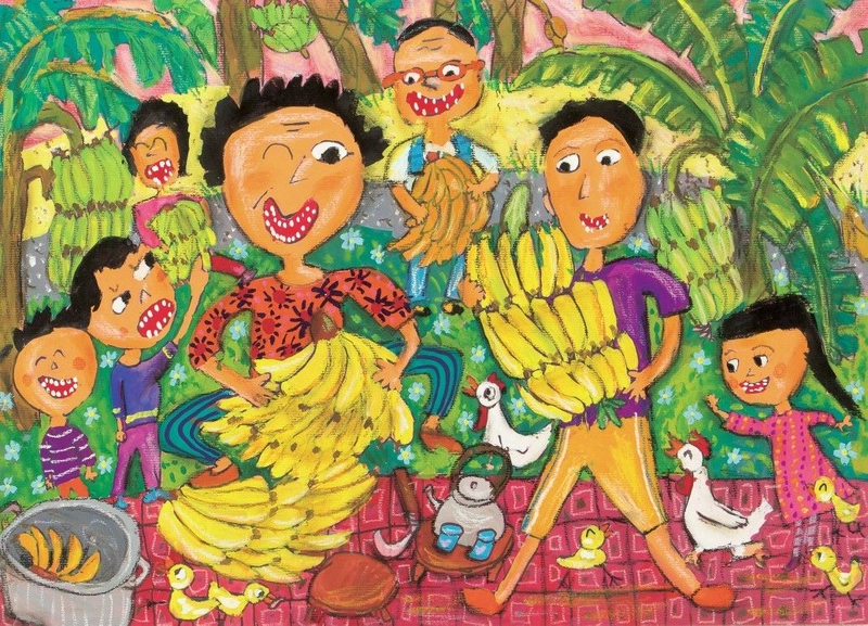 Tranh vẽ nghề nông thể hiện cuộc sống lao động