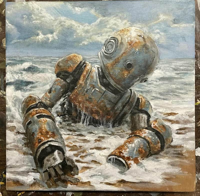 Tranh vẽ robot nghệ thuật lạ