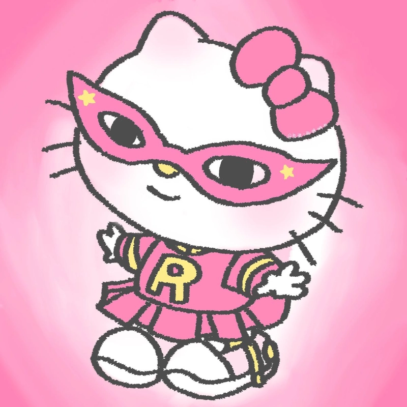 Vẽ Hello Kitty cute Tranh phong cách dễ thương