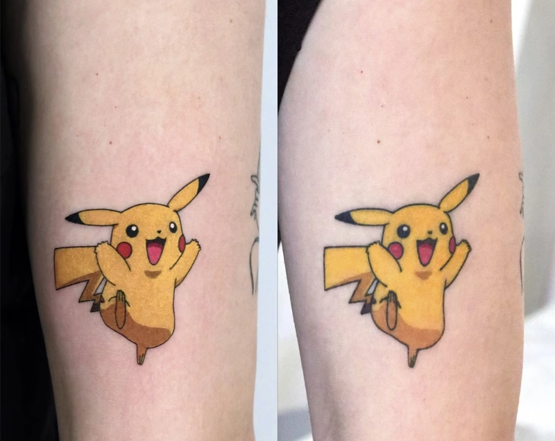 Xăm hình pikachu dễ thương