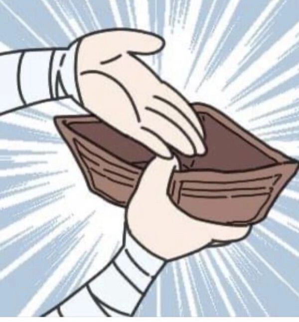 ảnh meme hết tiền