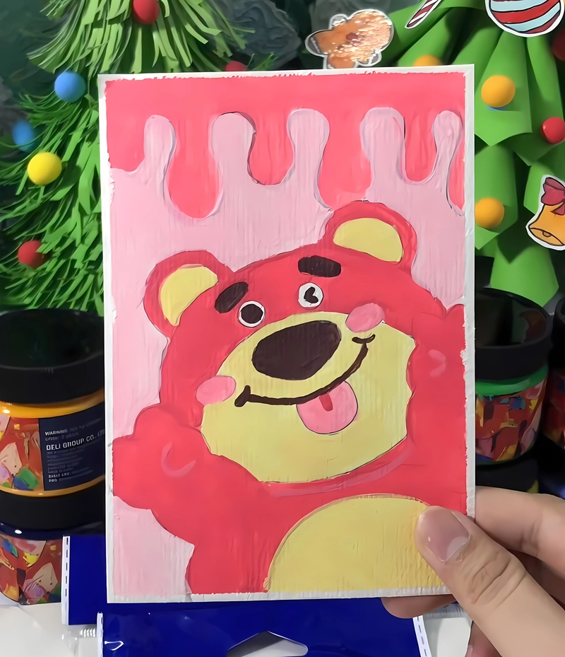 ảnh vẽ gấu dâu