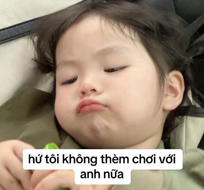cực đáng yêu là ảnh meme dỗi
