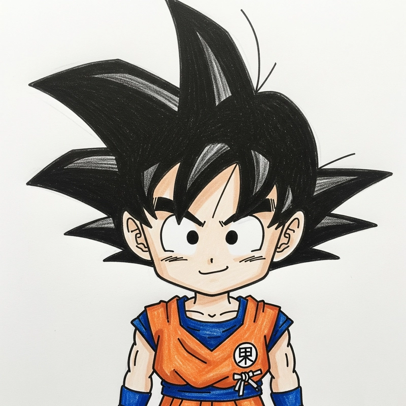 hình ảnh songoku dễ vẽ