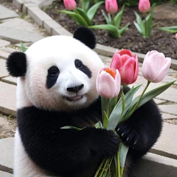 hình ảnh tặng hoa cute dùng để thả thính vui nhộn