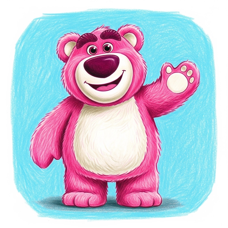 hình gấu dâu cute dễ vẽ