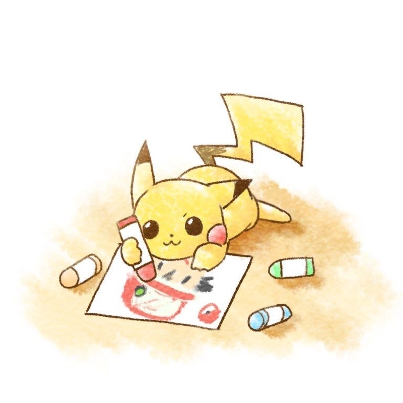 hình tranh vẽ pikachu