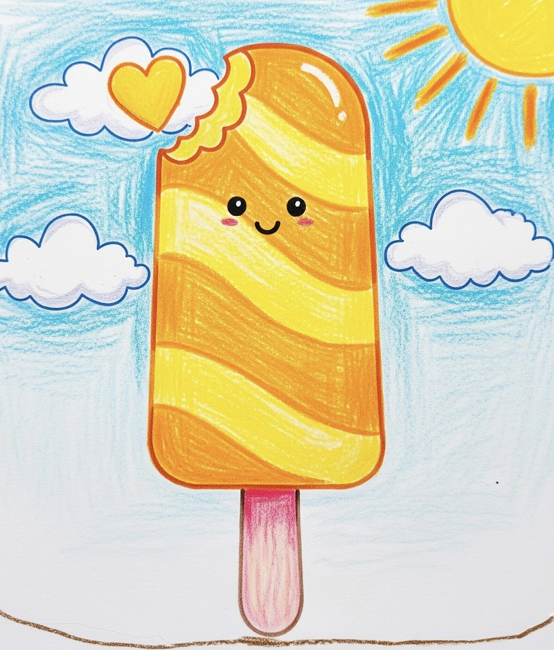hình vẽ cây kem cute