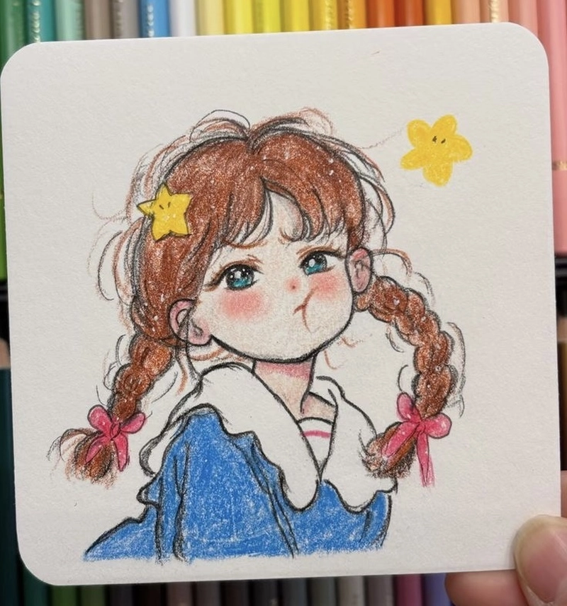 hình vẽ cô gái cute nhất