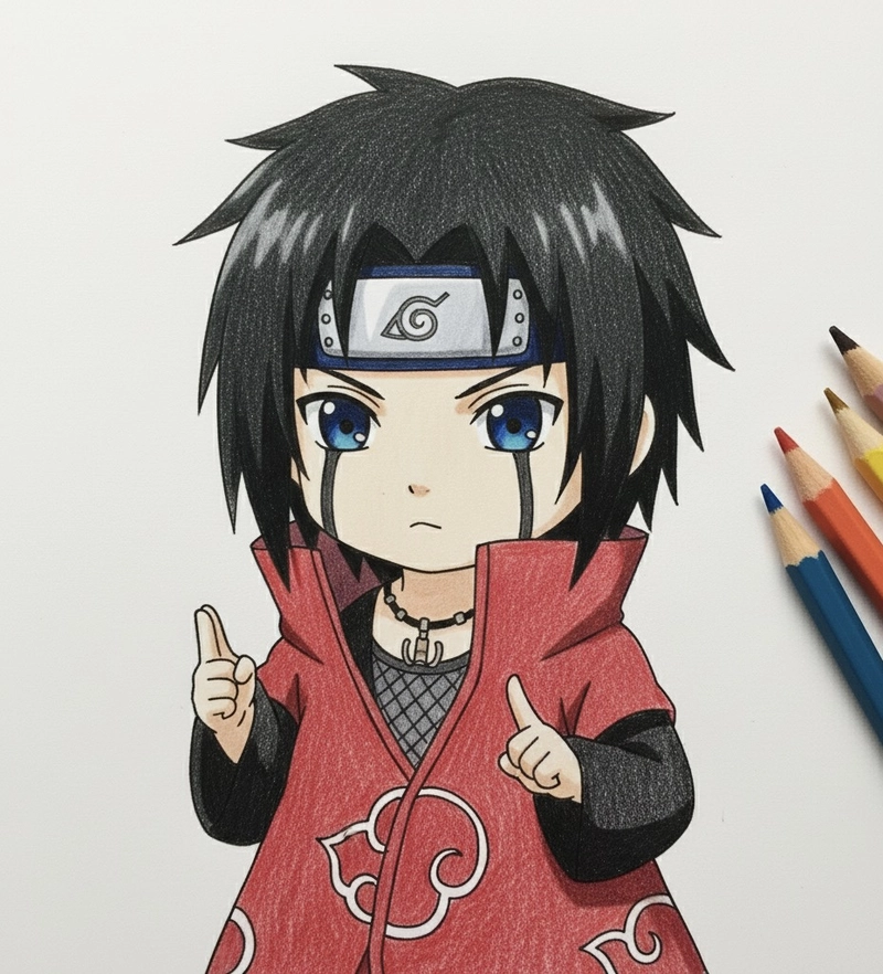 hình vẽ itachi cute