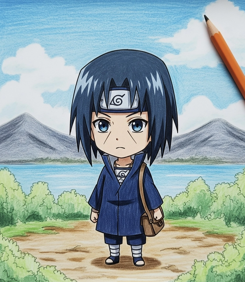 hình vẽ itachi cute