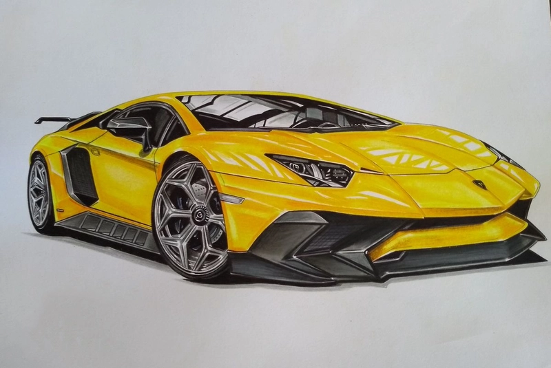 hình vẽ ô tô lamborghini cho em