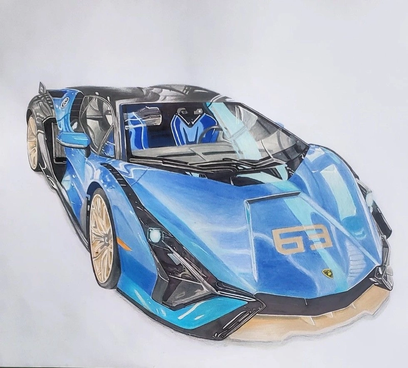 hình vẽ ô tô lamborghini