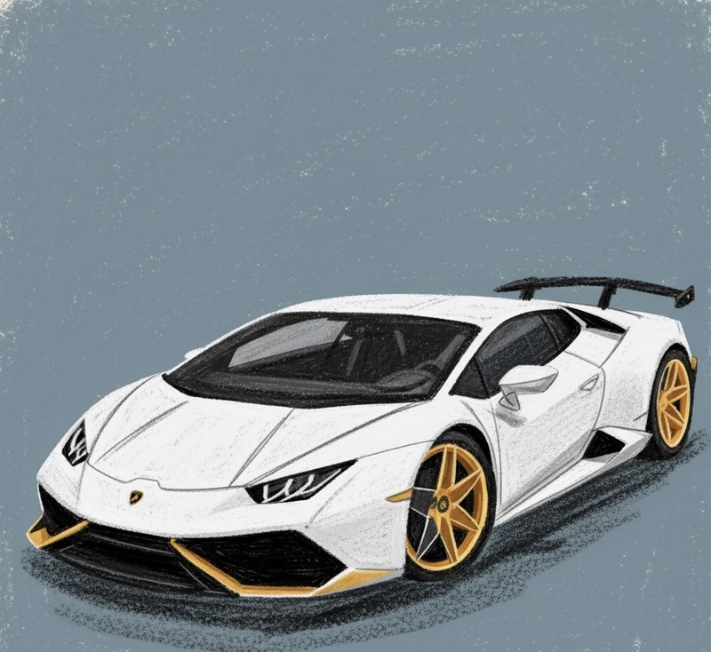 hình vẽ siêu xe lamborghini