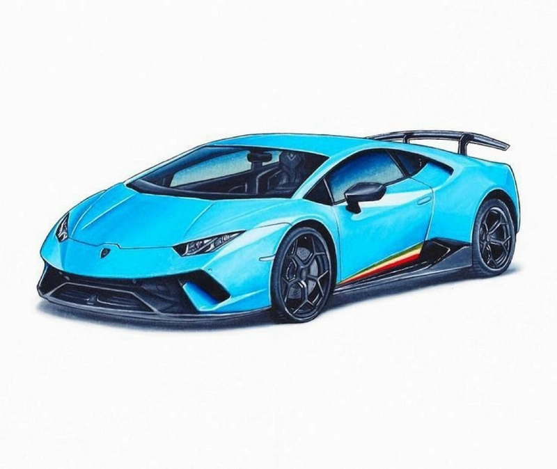 hình vẽ ước mơ ô tô lamborghini