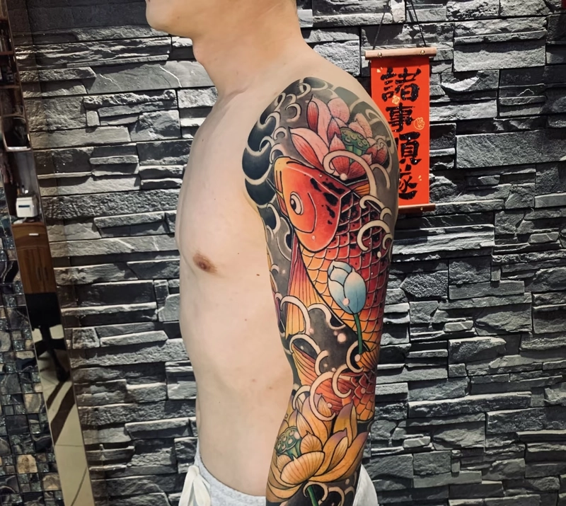 hình xăm cá chép nhật cổ
