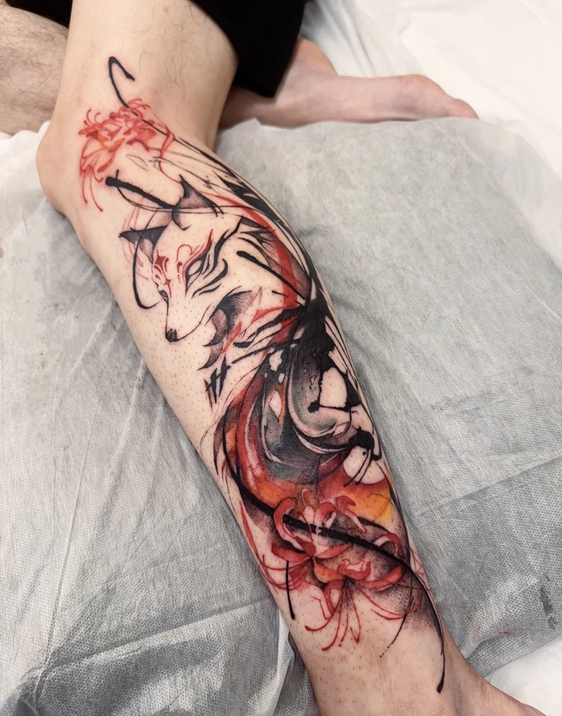 hình xăm cáo cho nữ