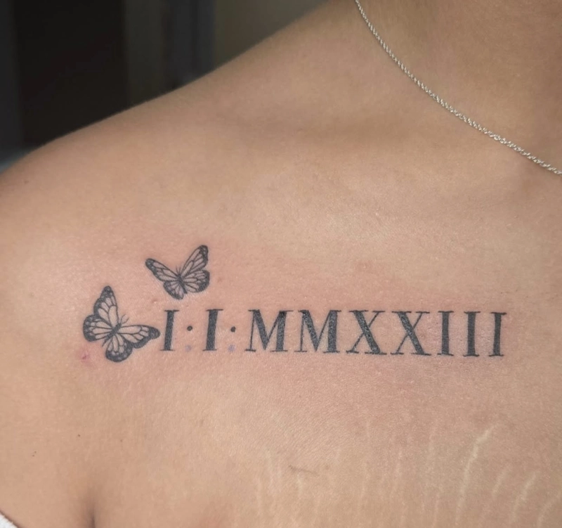 hình xăm chữ la mã đẹp