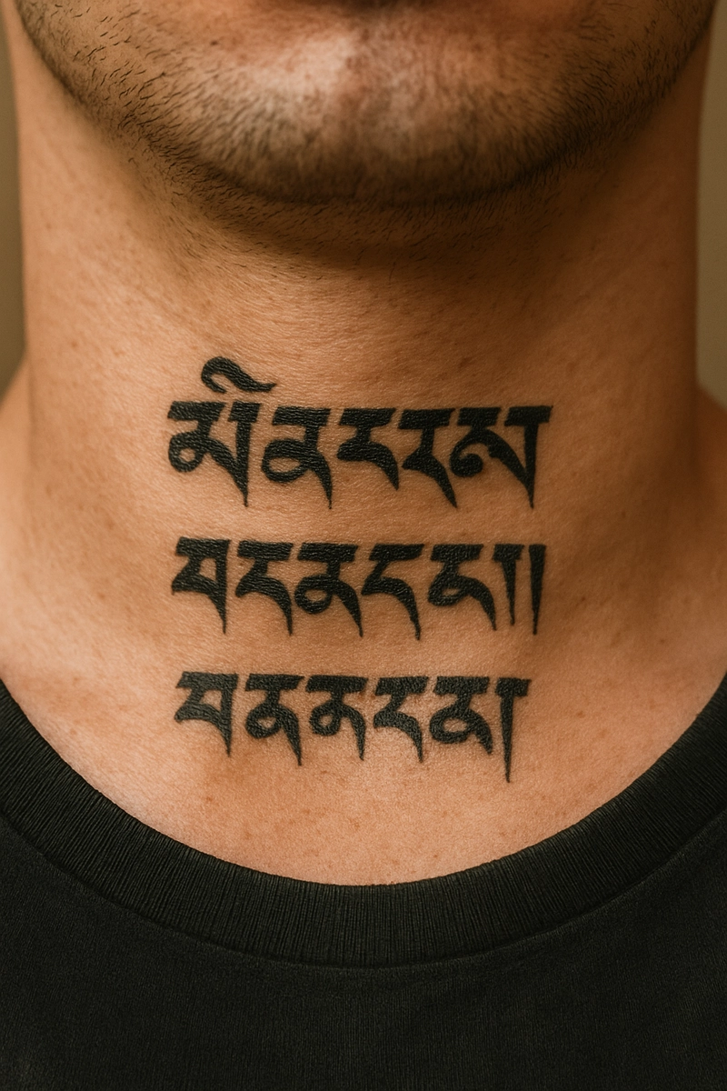 hình xăm chữ phạn cổ