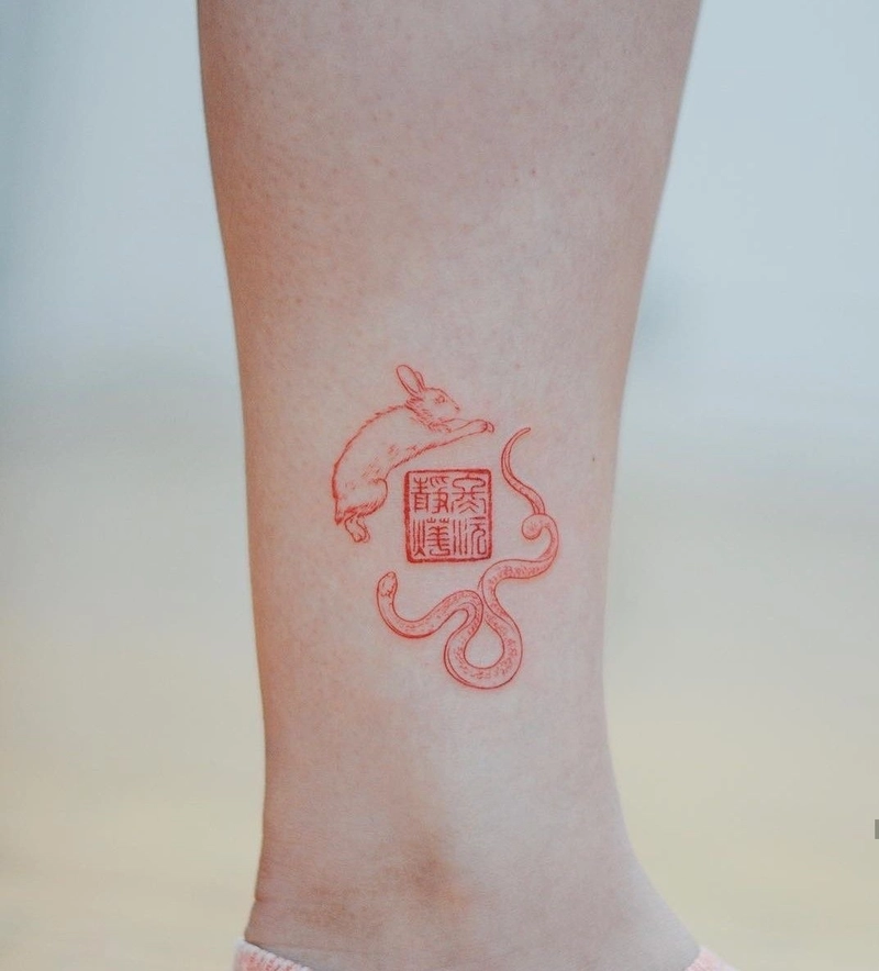 hình xăm chữ tâm tiếng trung