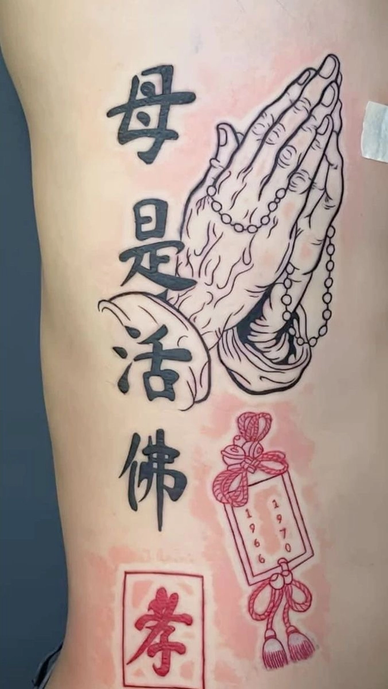 hình xăm chữ tàu cha mẹ