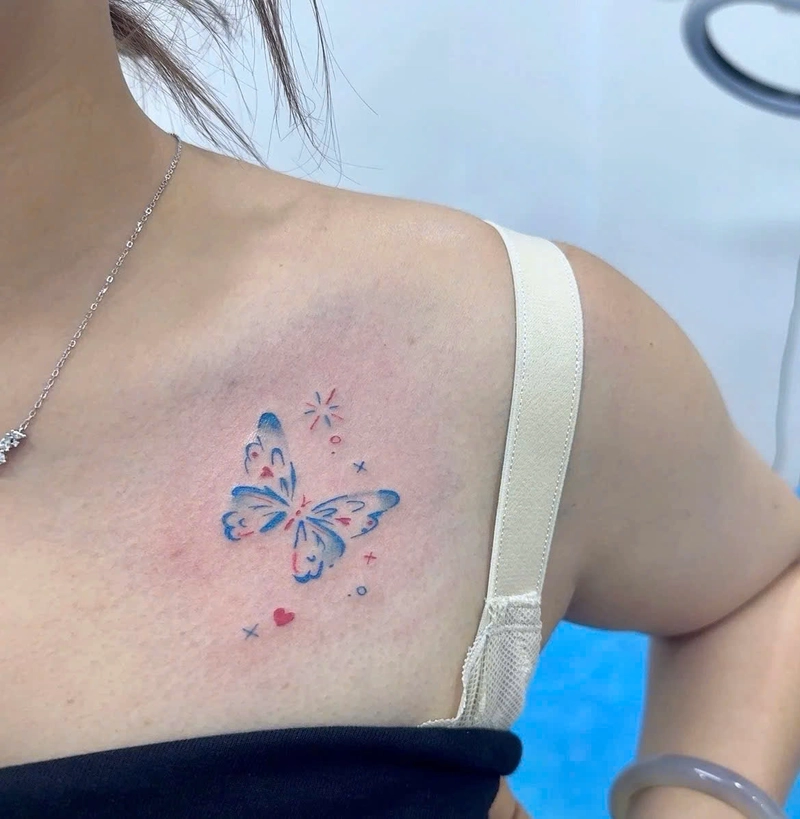 hình xăm con bướm đơn giản