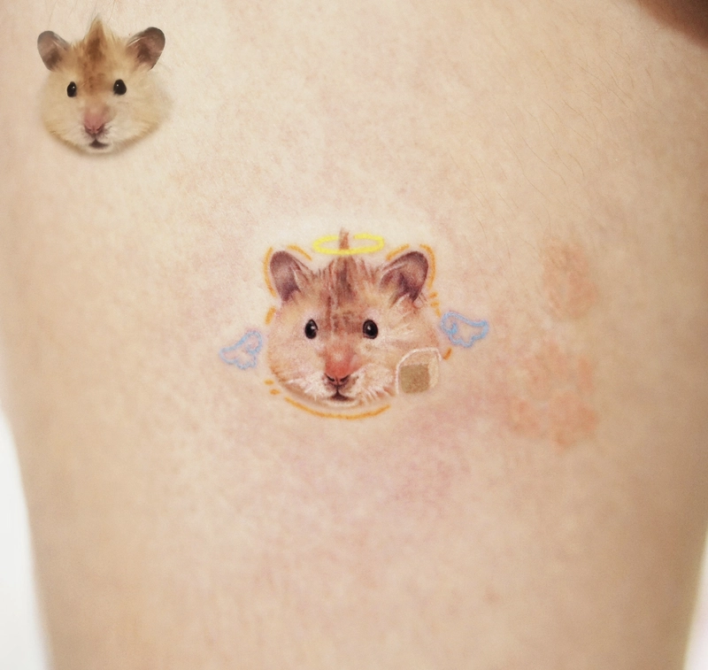 hình xăm con chuột nhỏ