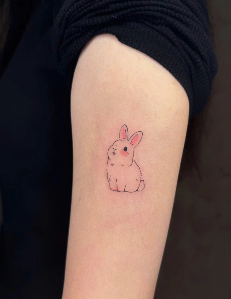 hình xăm con thỏ của pinky