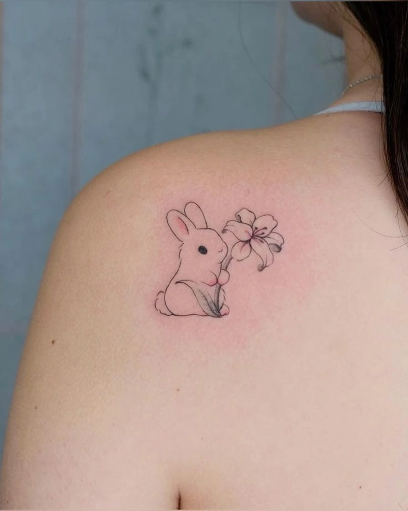 hình xăm con thỏ ở lưng