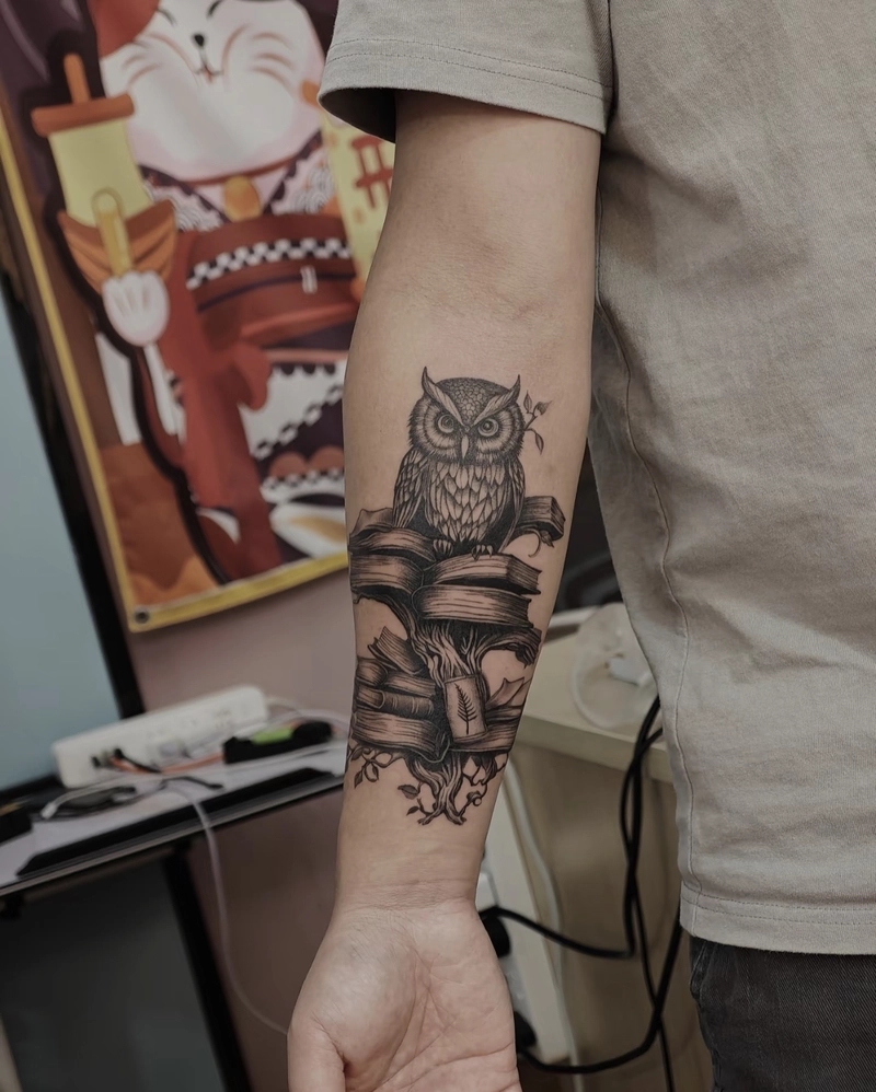 hình xăm cú mèo đẹp nhất