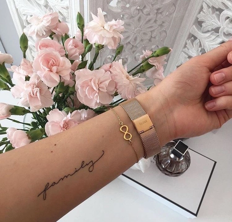 hình xăm family đẹp ở tay