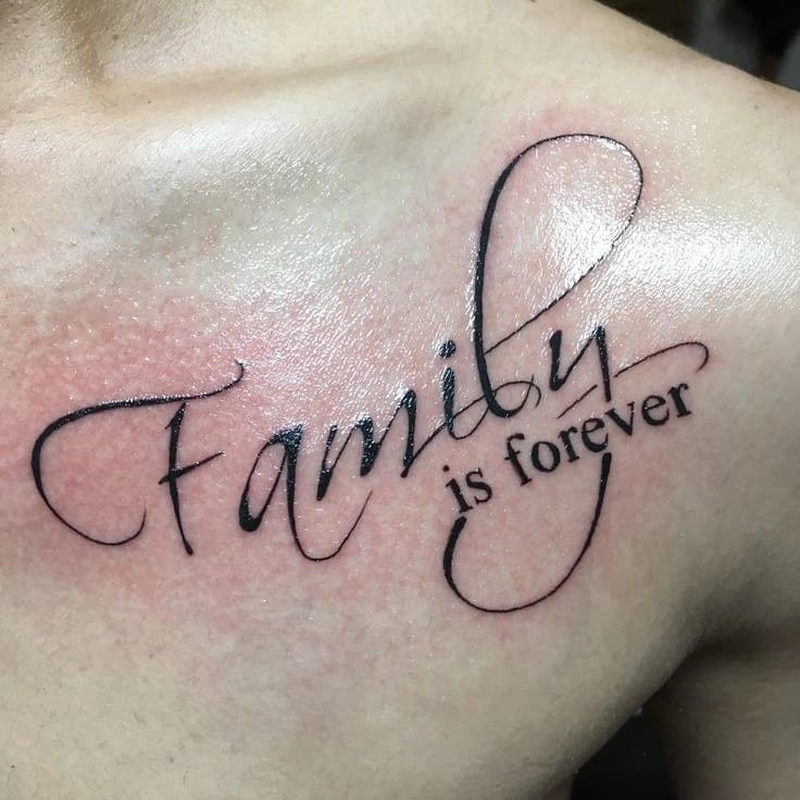 hình xăm family is forever đẹp