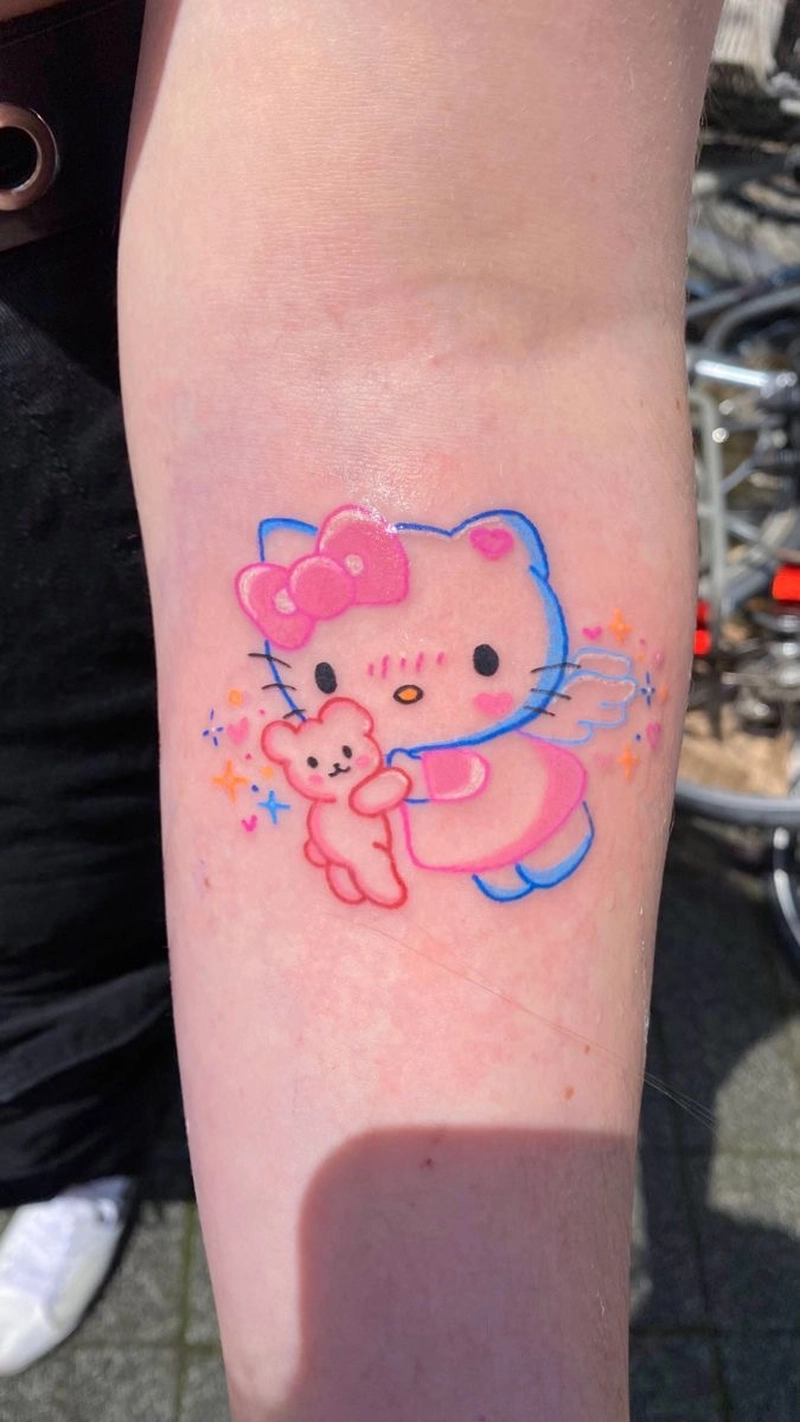 hình xăm hello kitty đáng yêu