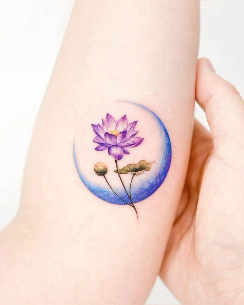 hình xăm hoa sen tattoo