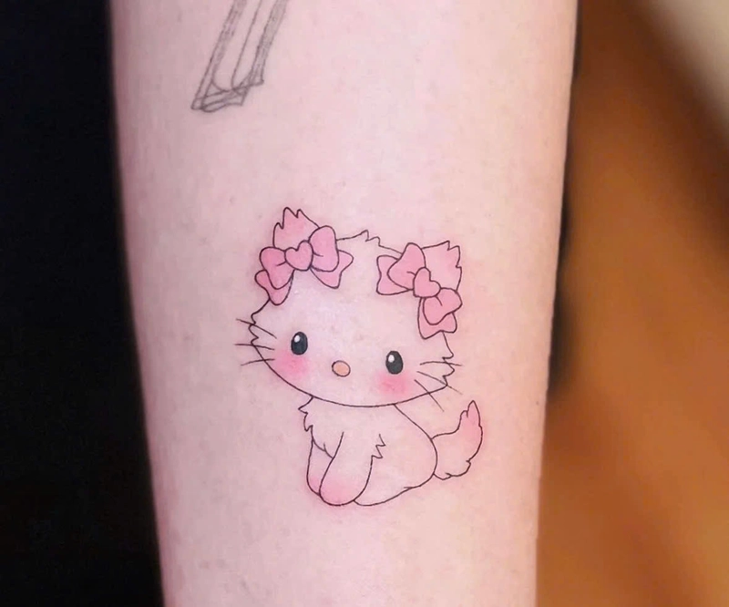 hình xăm mèo cute