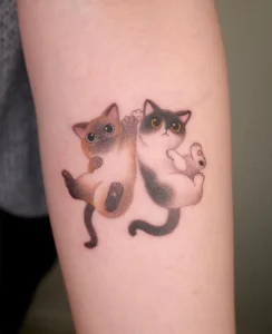 hình xăm mèo dễ thương