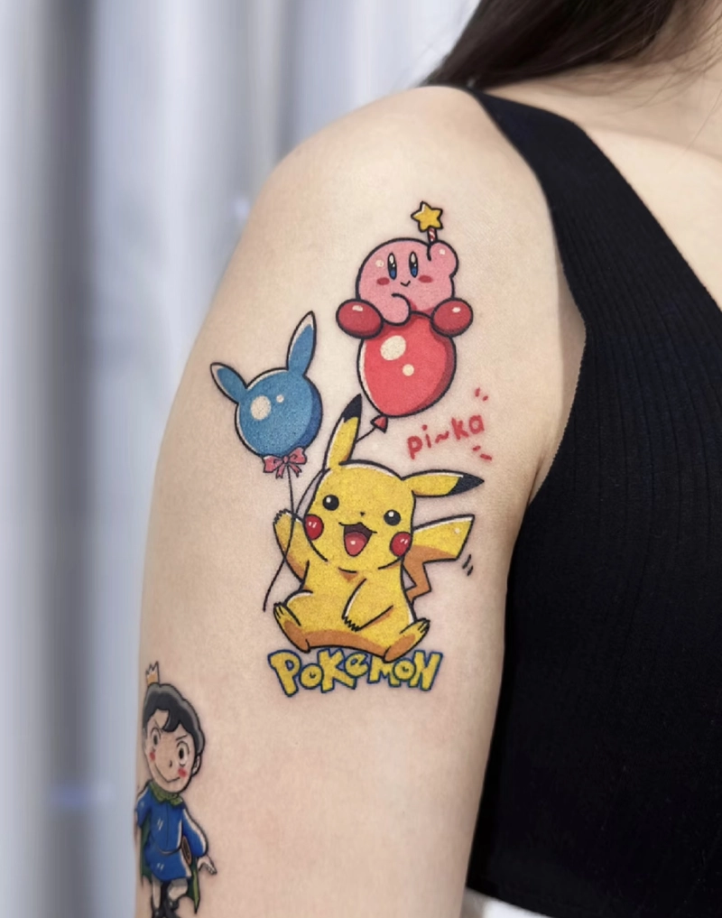 hình xăm pikachu cute