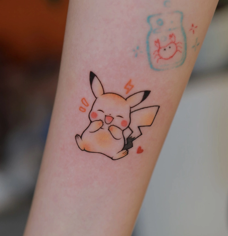 hình xăm pikachu đơn giản nhất