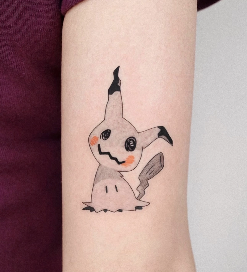 hình xăm pikachu đơn giản