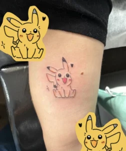 hình xăm pikachu mini