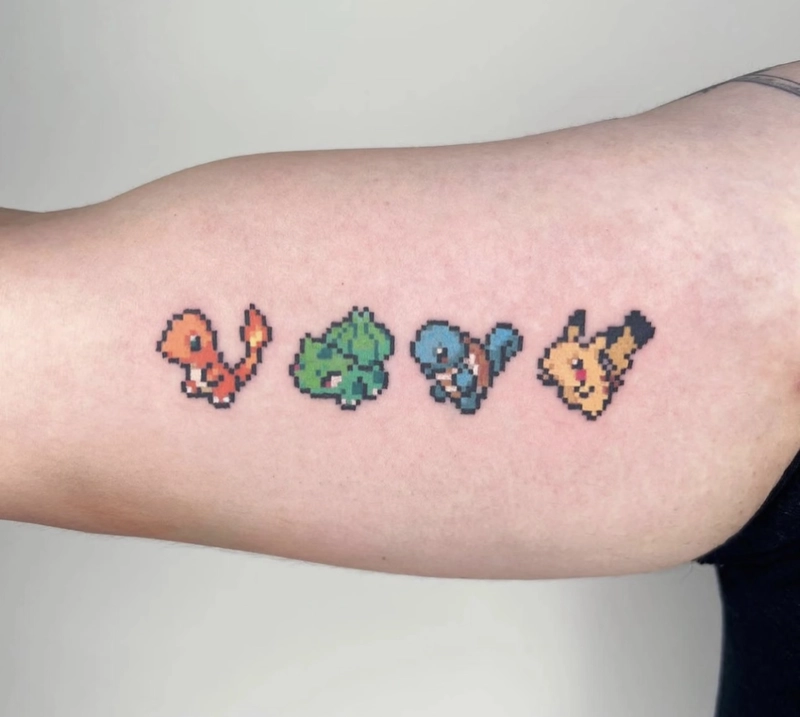 hình xăm pikachu pokemon