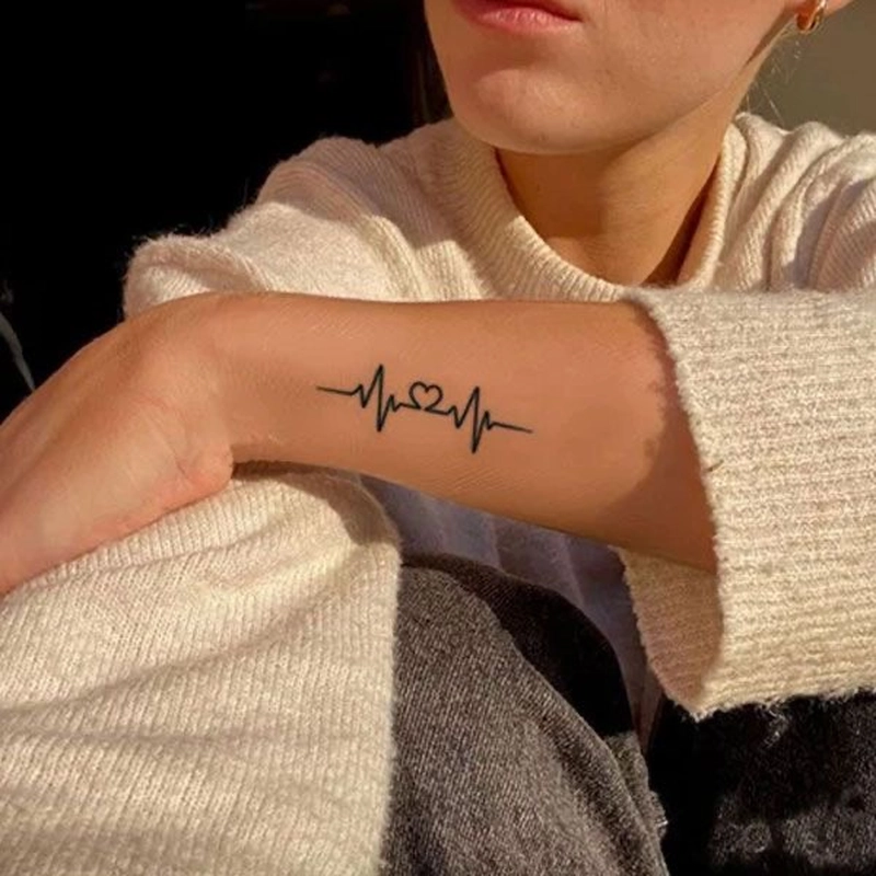 hình xăm tattoo nhịp tim