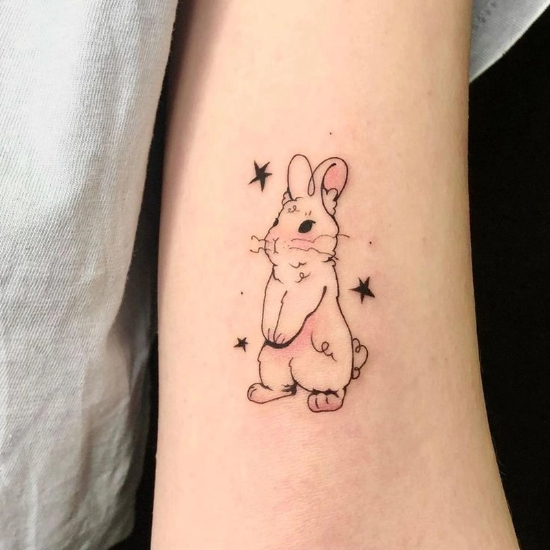 hình xăm thỏ bunny